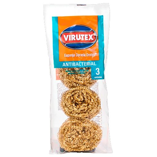 Esponja Dorada Virutex Antibacterial 3 Und
