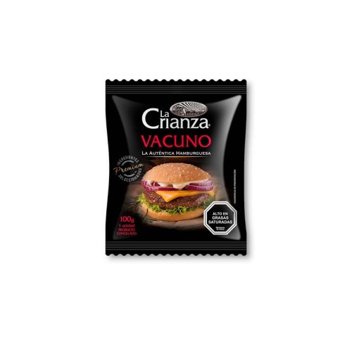 Hamburguesa De Vacuno La Crianza Premium 100 Gr