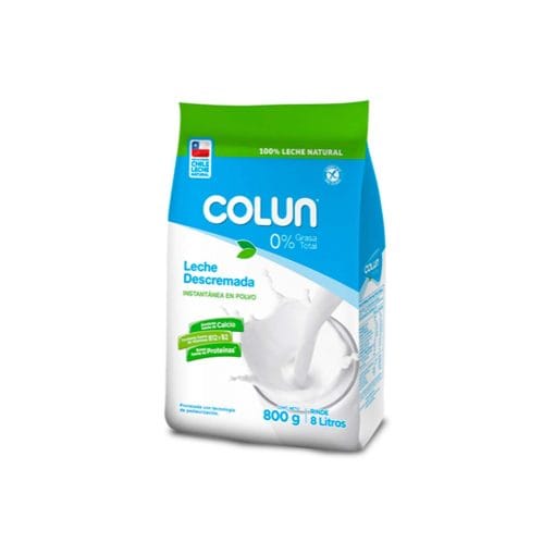 Leche En Polvo Colun Descremada 800 Gr