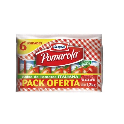Pack Salsa De Tomate Pomarola 6 Und De 200 Gr