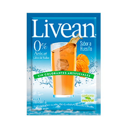 Jugo En Polvo Libre De Azúcar Livean Huesillo 7 Gr.