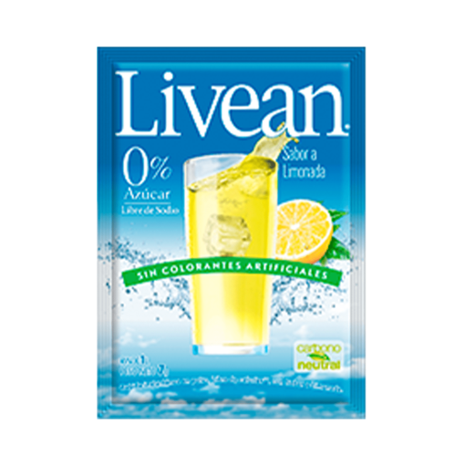 Jugo En Polvo Libre De Azúcar Livean Limonada Tradicional 7 Gr