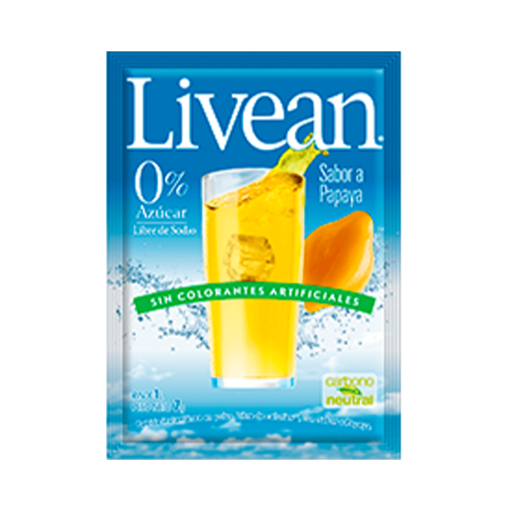Jugo En Polvo Libre De Azúcar Livean Papaya 7 Gr