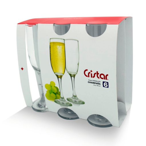 Pack Copa Cristal Para Champagna 6 Und