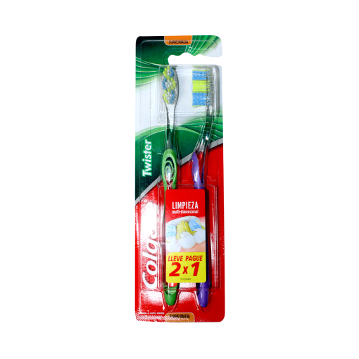 Cepillo Dental Twister Suave Colgate 2x1