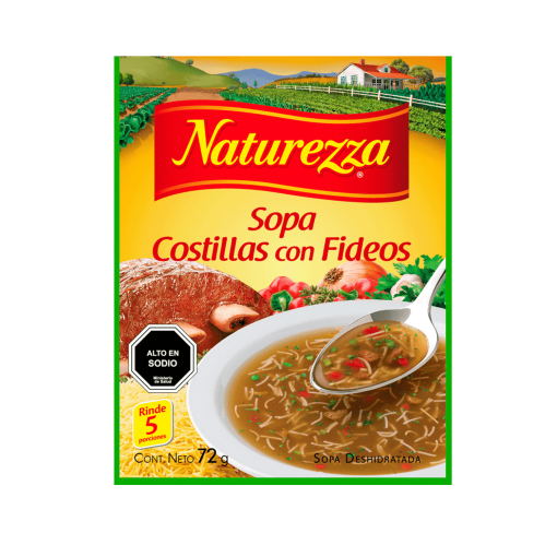Sopa De Costilla Con Fideos Naturezza 55 Gr