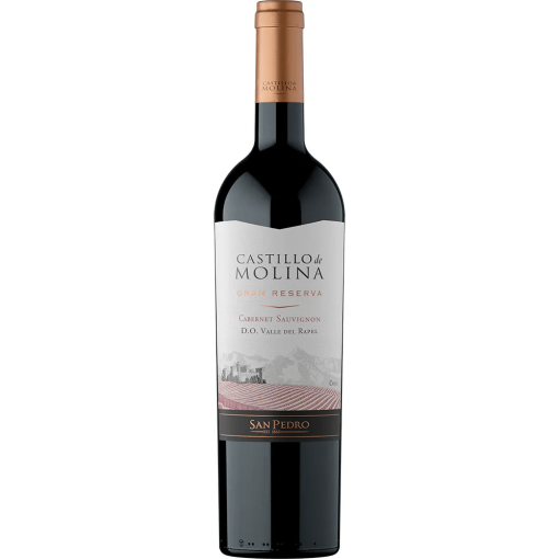 Vino Castillo De Molina Tinto Gran Reserva Cabernet Sauvignon 14°, 750cc.