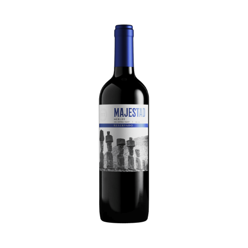 Vino Majestad Tinto Merlot Reservado 12.5°, 750cc.