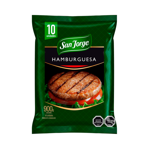 Hamburguesa De Vacuno San Jorge 10 Und X 90 Gr