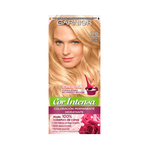 Tinte Para Cabello Cor Intensa Rubio Muy Claro 9.0 Nutrisse Garnier