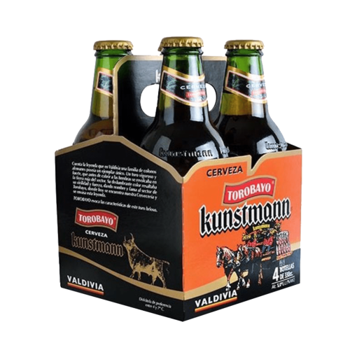 Cerveza Kunstmann 5° Pale Torobayo Pack Botella 330cc X 4 Unidades