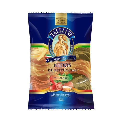 Fideos Nidos De Fetuccini 3 Sabores Talliani 400 Gr