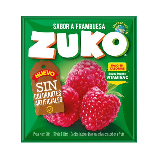 Jugo En Polvo Zuko Frambuesa 15 Gr