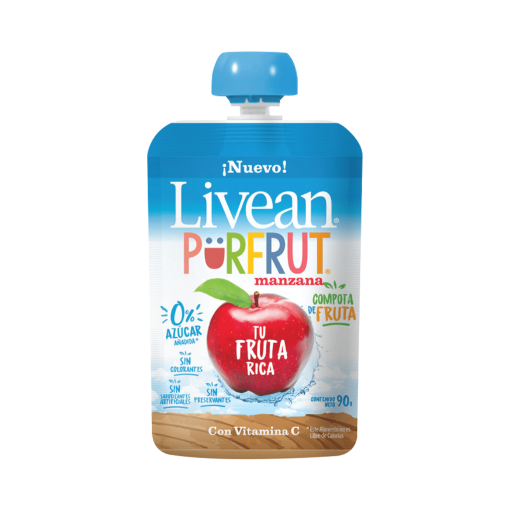 Compota Tu Fruta  Rica Sabor A Manzana Livean Purfrut 90 Gr