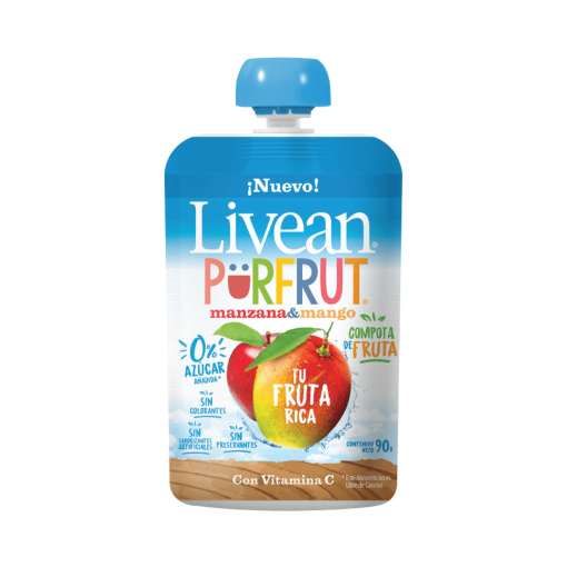 Compota Tu Fruta  Rica Sabor A Manzana-mango Livean Purfrut 90 Gr