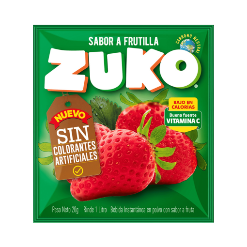 Jugo En Polvo Zuko Frutilla 15 Gr.
