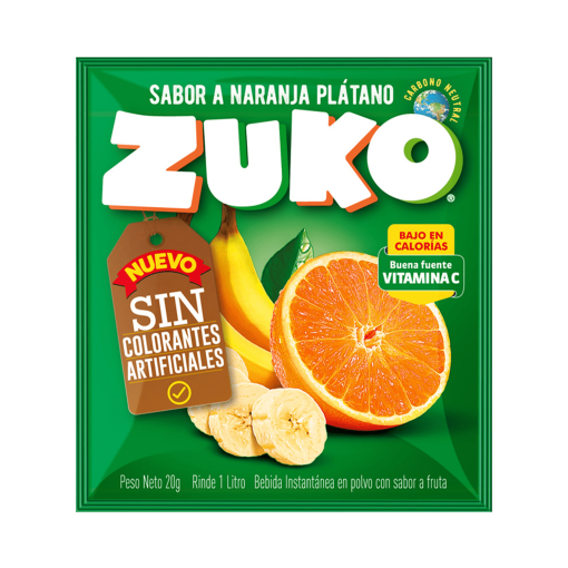 Jugo En Polvo Zuko Naranja Plátano 15 Gr