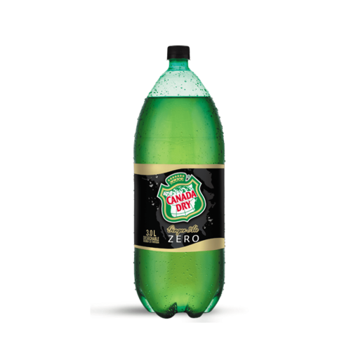 Bebida Canadá Dry Ginger Ale Zero, 3lts.