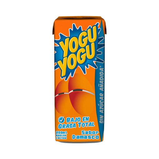 Bebida Láctea Sabor A Damasco Bajo En Grasas Sin Azúcar Añadida Yogu Yogu 200 Ml