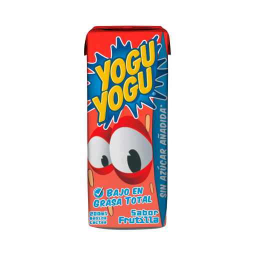 Bebida Láctea Sabor A Frutilla Bajo En Grasas Sin Azúcar Añadida Yogu Yogu 200 Ml