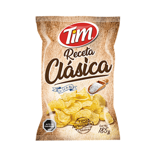 Papas Tipo Artesanal Receta Clásica Con Sal De Mar Tim 185 Gr