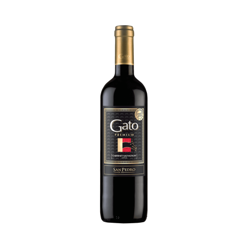 Vino Gato Premium Cabernet Sauvignon 12°, 750cc.