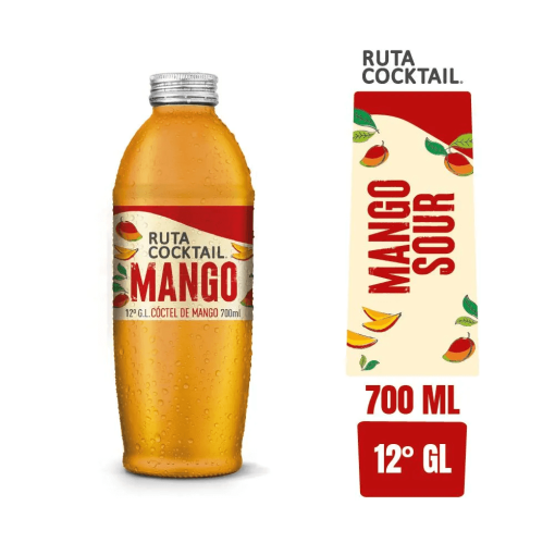 Pisco Ruta Cocktail Cóctel De Mango Sour 12°, 700cc.