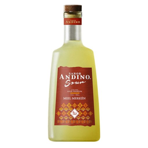 Pisco Sabor Andino Cóctel Sour Premium Miel Merkén 14°,  1 Lts.