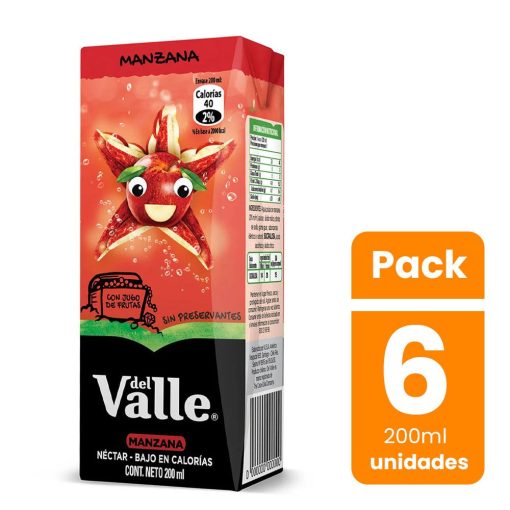 Pack 6 Un Néctar De Manzana Andina Del Valle