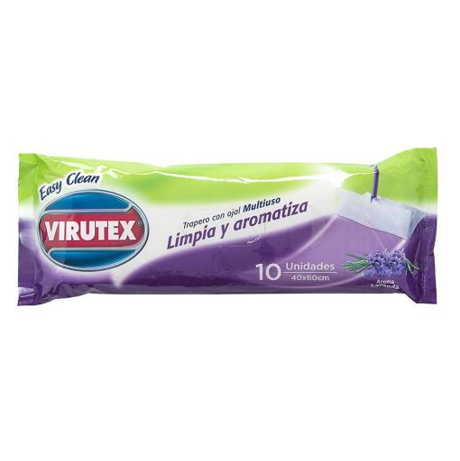 Traperos Húmedos Lavanda Virutex Desinfectantes 10 Unidades