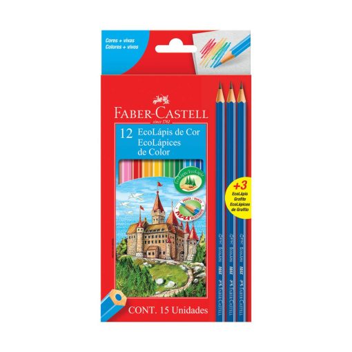 Lapiz Color Largo Hex 12u 3 Graf
