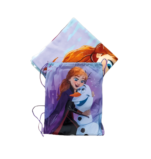 Toalla De Playa Frozen Con Bolso 70x140cm.