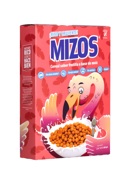 Cereal De Frutilla Sin Azúcar Mizos, 280grs.
