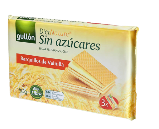 Galletas Oblea De Vainilla Gullón Diet Nature Sin Azúcar 180gr.