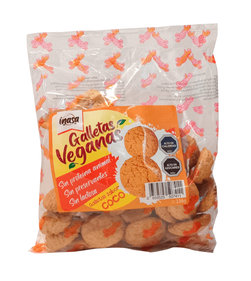 Galletas Vegana De  Coco, 336grs.