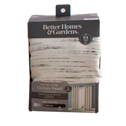Cortina Better Homes & Gardens Milana Black Strie 1pc 52x84cm